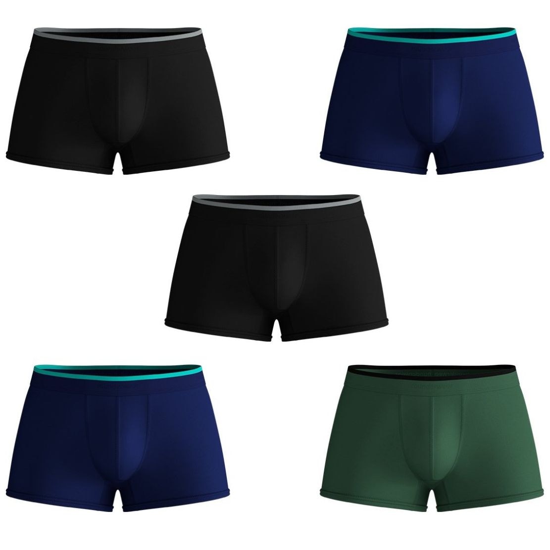 Boxer Trunk Rounderwear Rwm02-5Pack