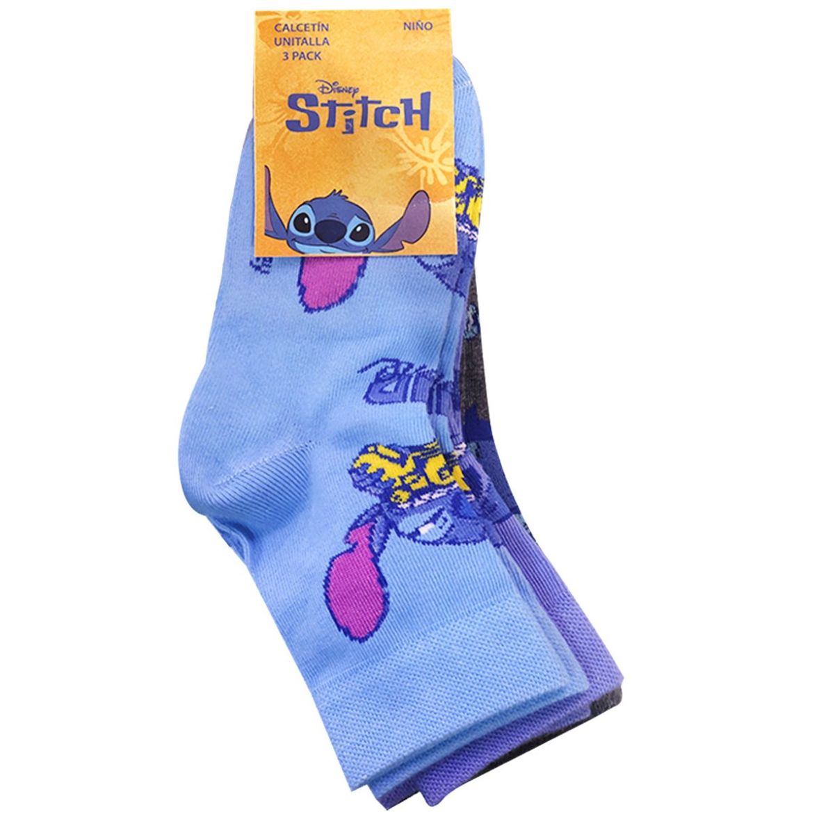 3 Pack Calcetines Disney Stitch para Niño