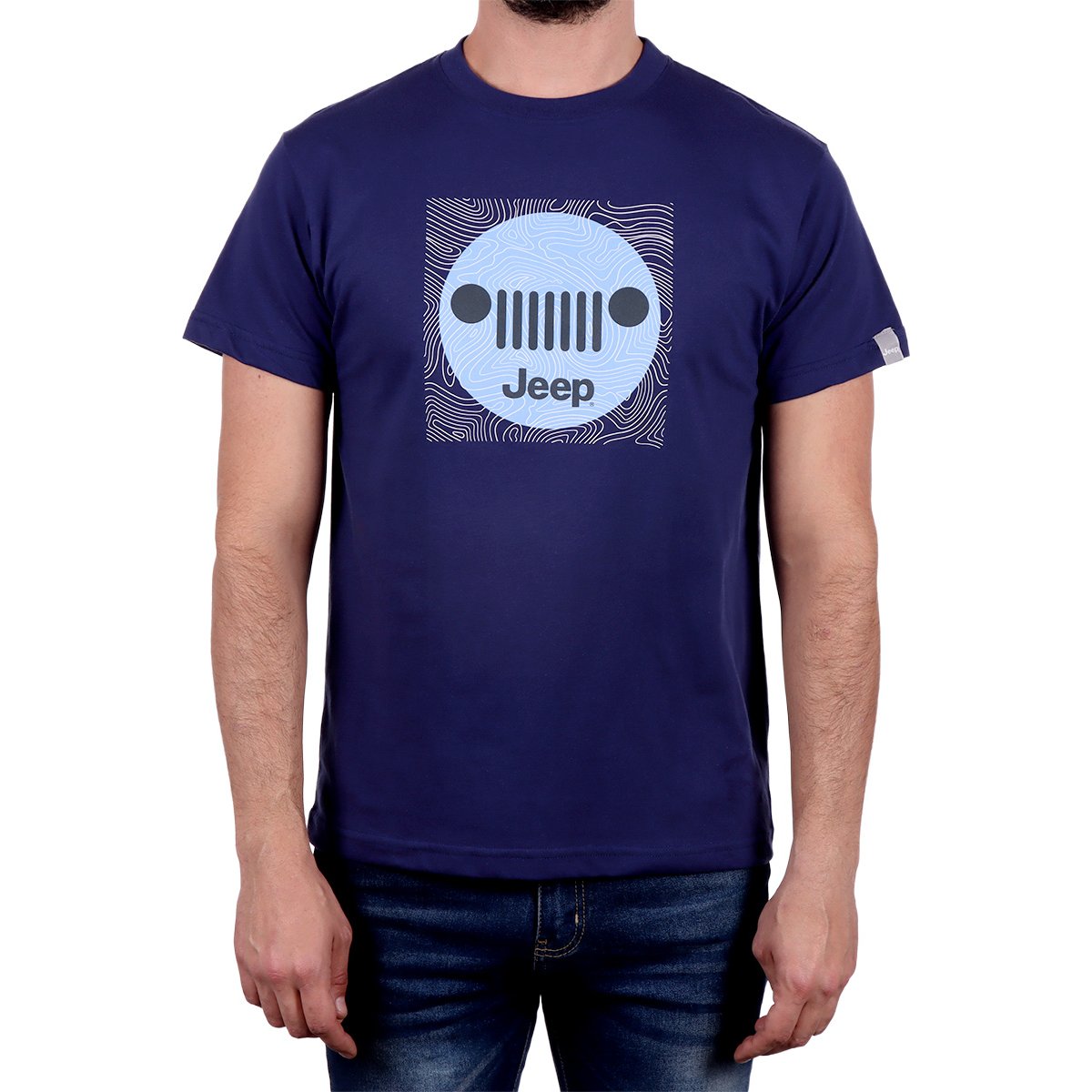 Playera Manga Corta Estampado Gráfico Jeep para Hombre