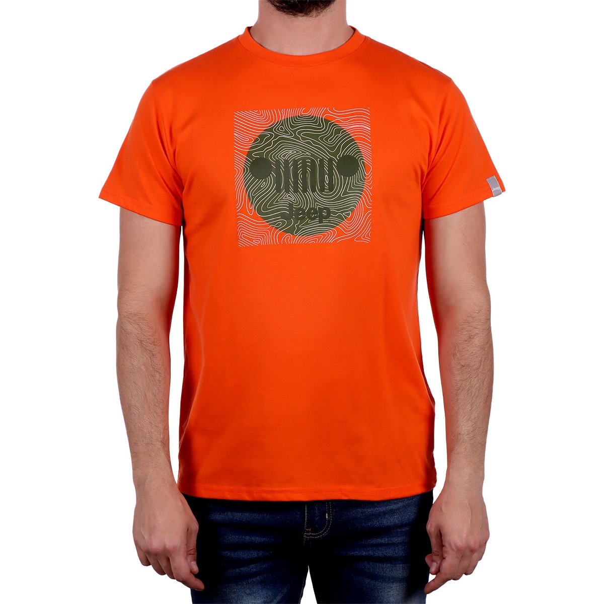 Playera Manga Corta Gráfico Central Jeep para Hombre