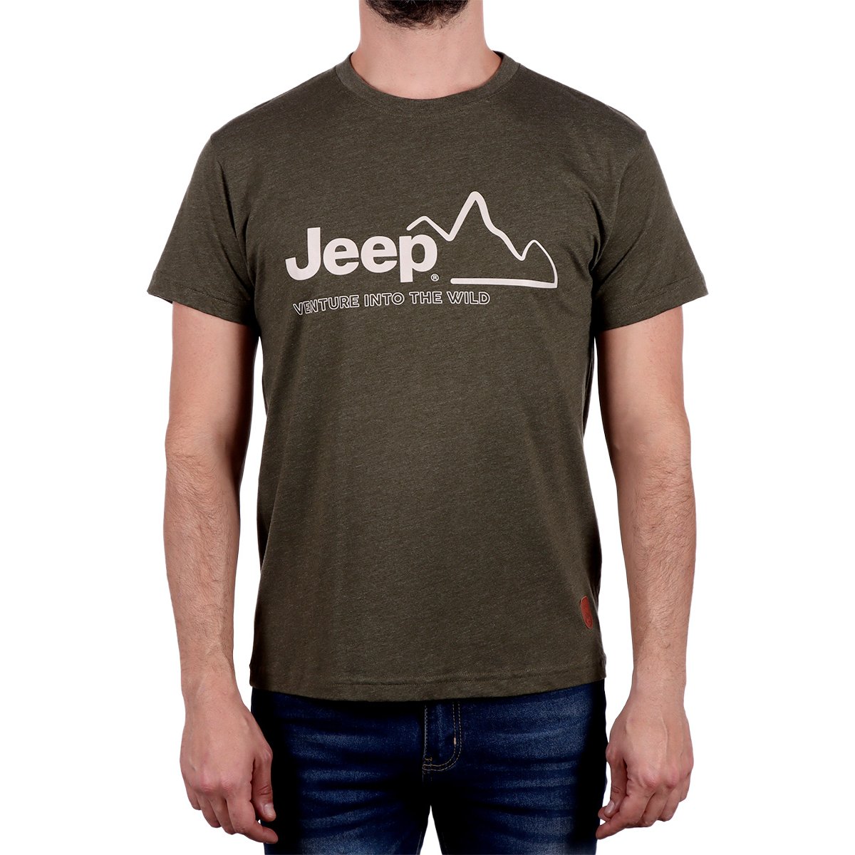 Playera Manga Corta Diseño Montaña Jeep para Hombre