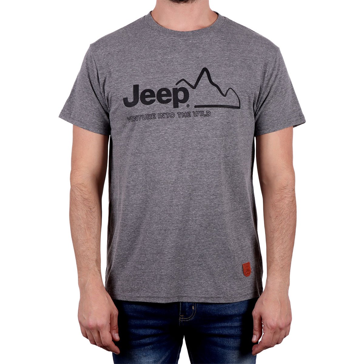Playera Manga Corta Gráfico Montaña Jeep para Hombre
