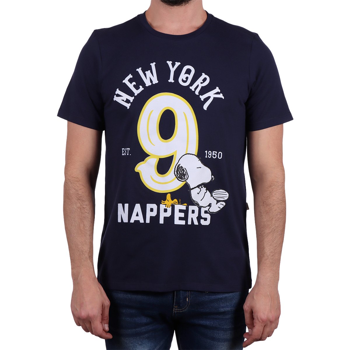 Playera Manga Corta New York Snoopy para Hombre