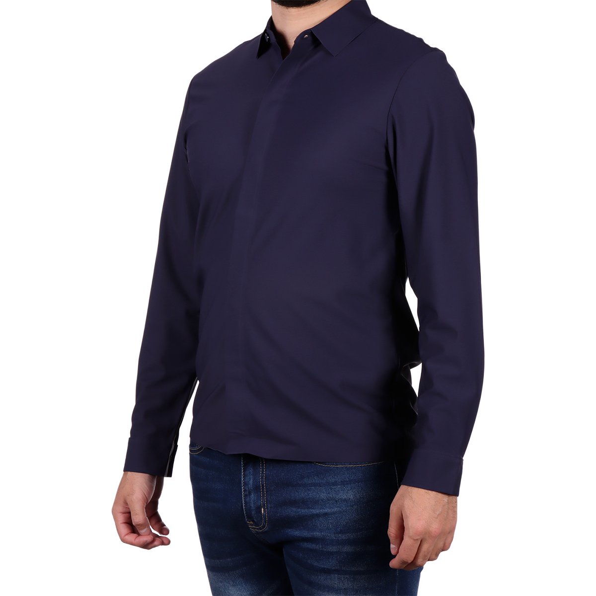 Camisa Manga Larga Tejido Elástico Roosevelt para Hombre