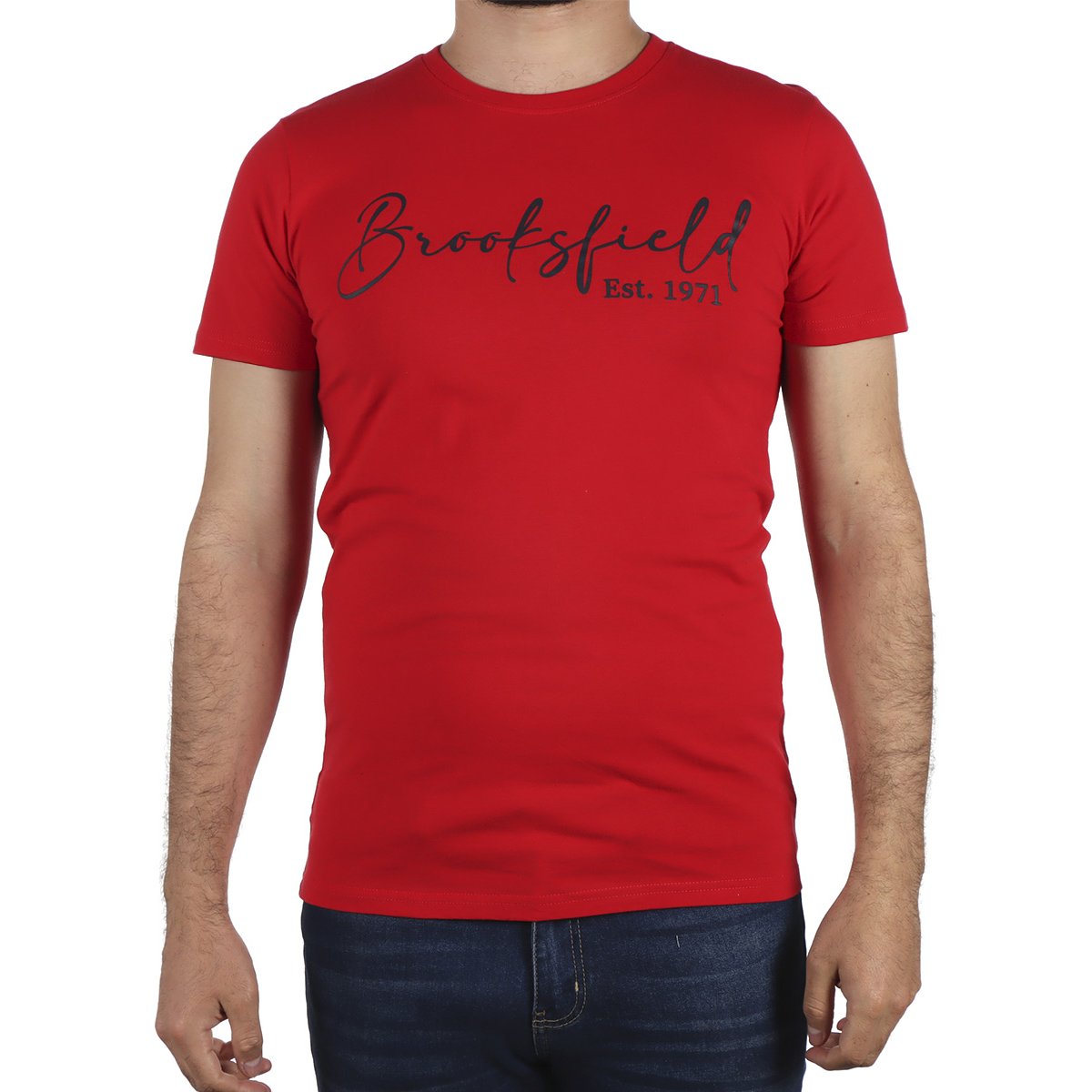 Playera Algodón Cuello Redondo Logo Brooksfield para Hombre