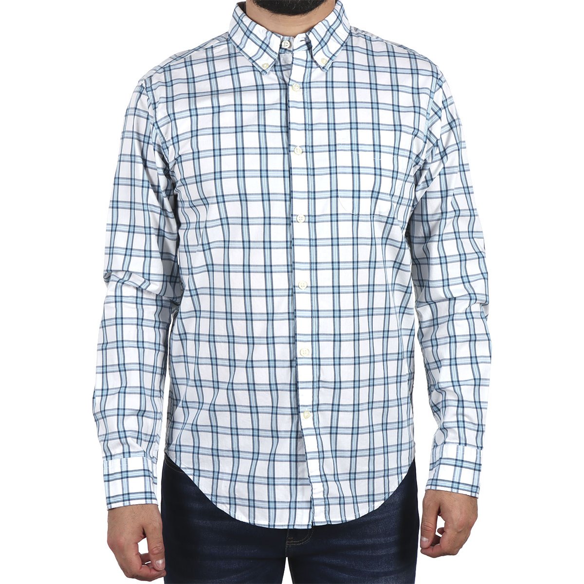 Camisa Cuadros Manga Larga Algodón Casual J.opus para Hombre