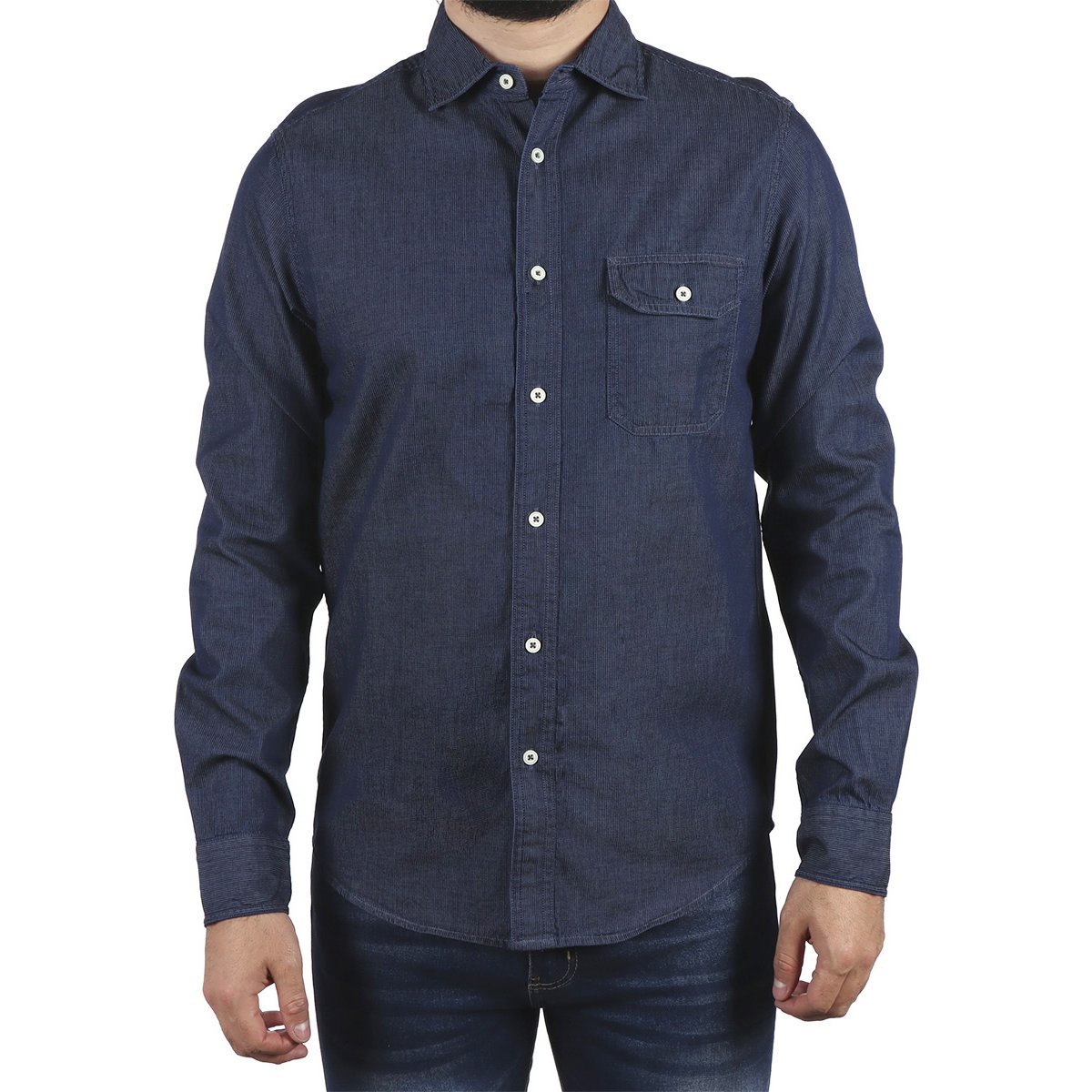Camisa Straight Casual Manga Larga Algodón J.opus Hombre