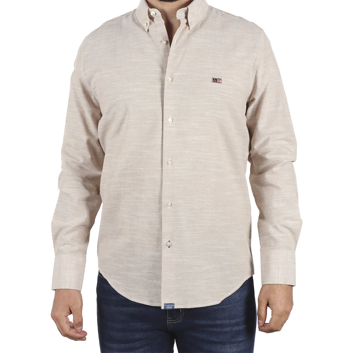 Camisa Manga Larga Buttow-Down Arrow para Hombre