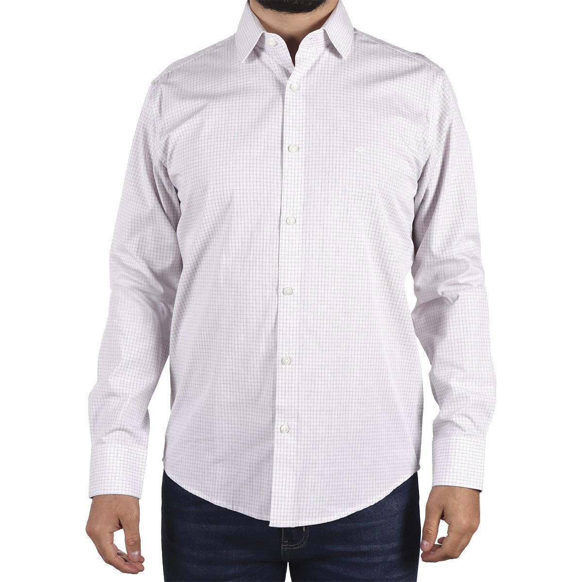 Camisa Cuadros Manga Larga Algodón Joseph Abboud Hombre