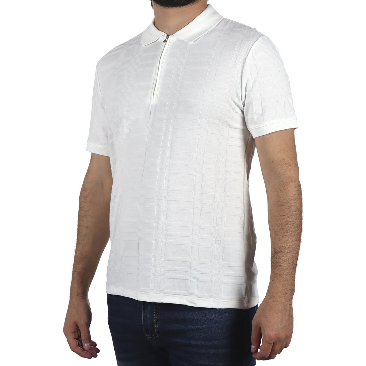 Playera Polo Manga Corta Medio Cierre Bruno Magnani Hombre