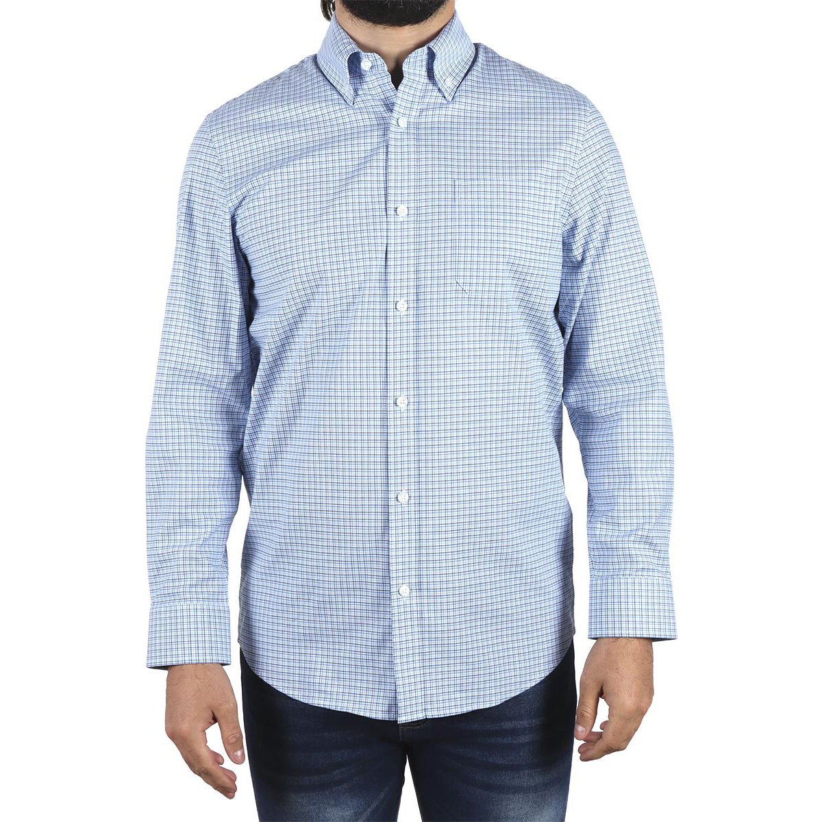 Camisa Manga Larga Cuadros Comfort Premium Haggar Hombre