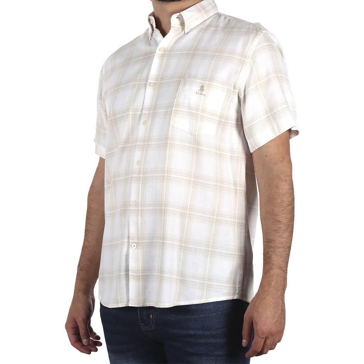 Camisa Cuadros Manga Corta Polo Club para Hombre