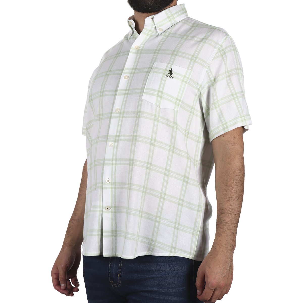 Camisa Cuadros Manga Corta Casual Polo Club para Hombre