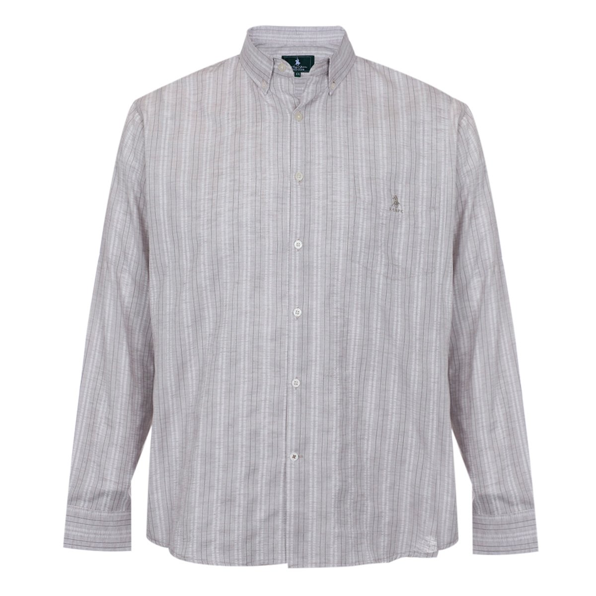 Camisa Casual Ml Fantasia Beige Polo Club Pe444