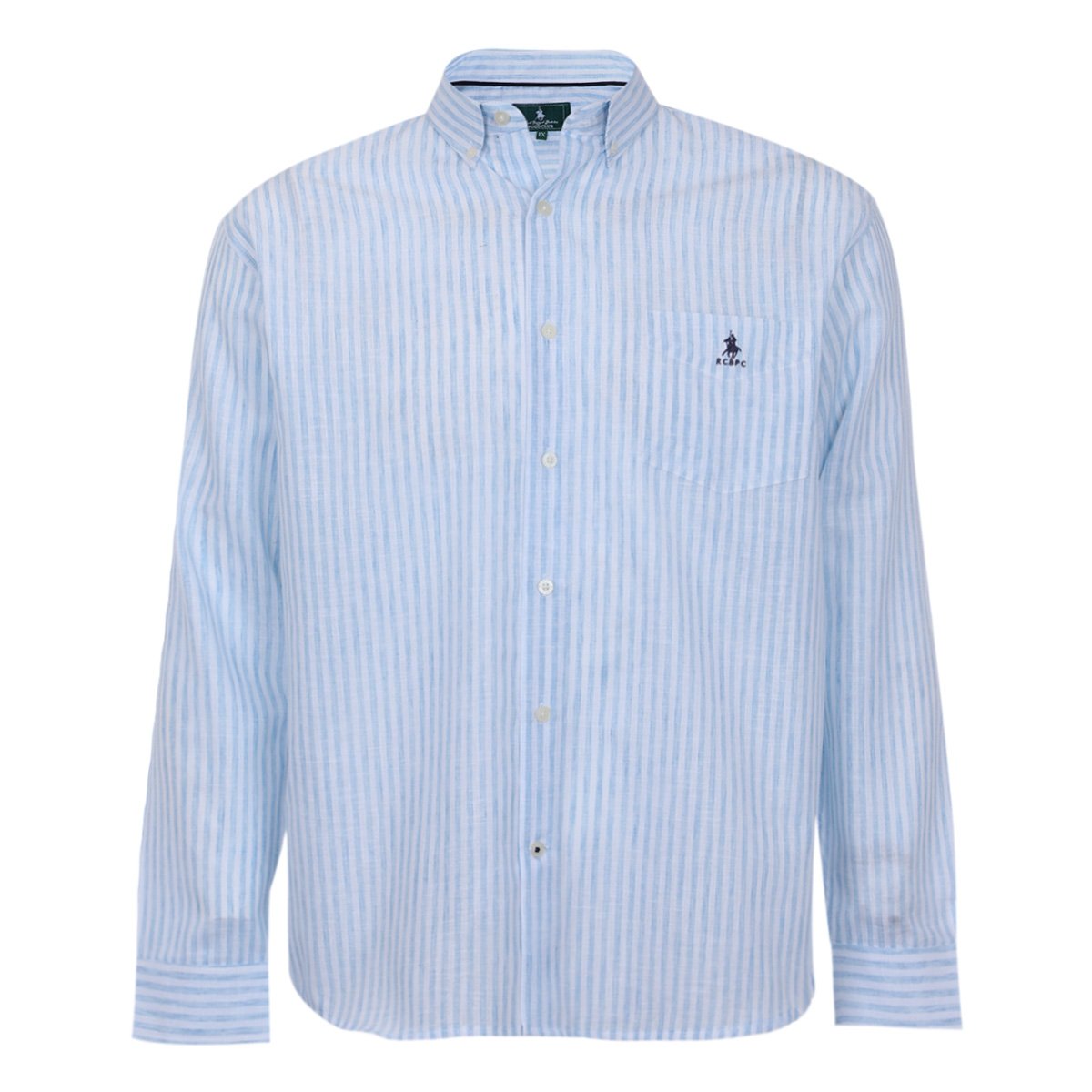 Camisa Casual Ml Fantasia Azul Polo Club Evr495