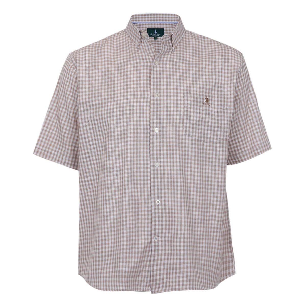Camisa Casual Mc Fantasia Beige Polo Club Evr4941