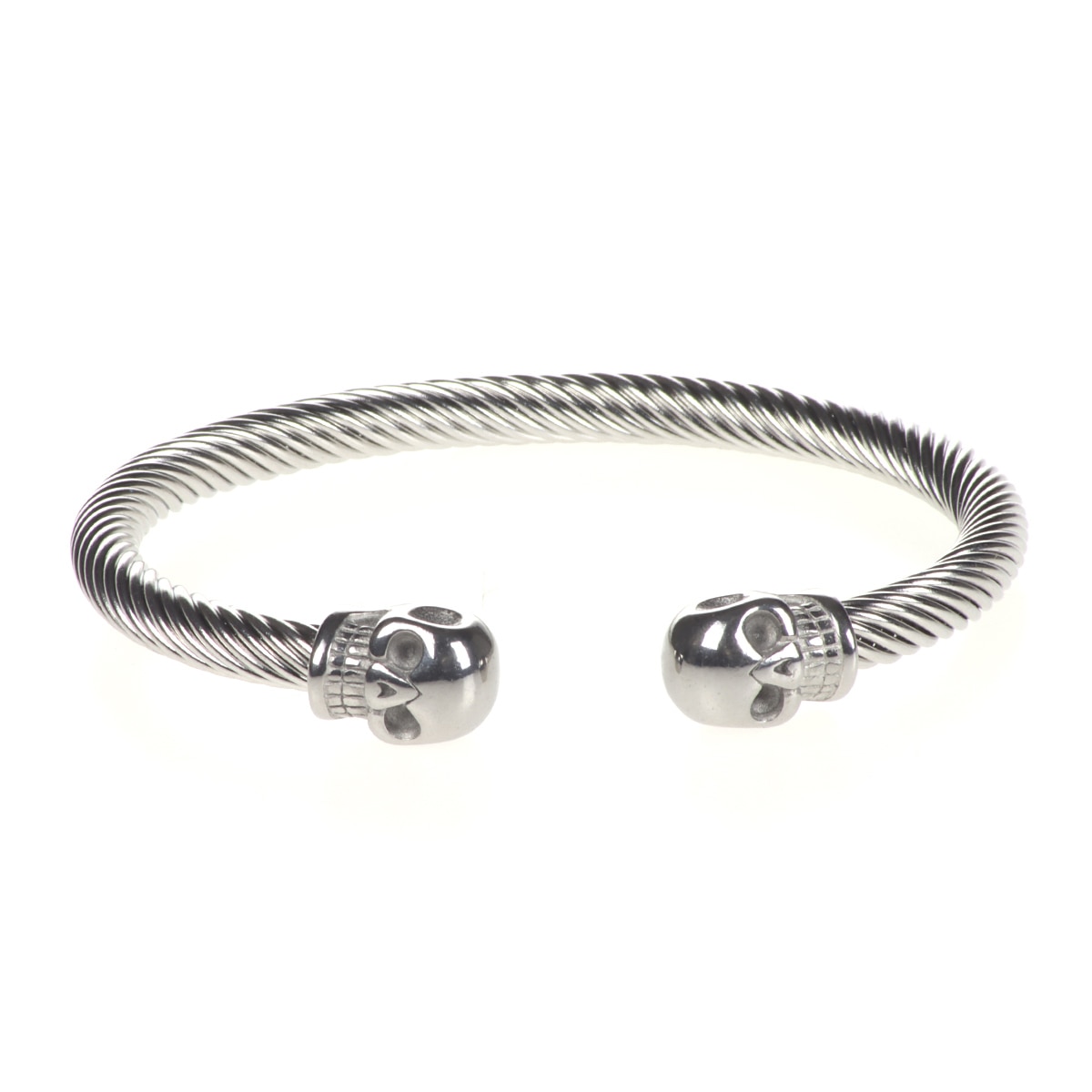 Brazalete de Cráneos Ajustable Acero Level 26 para Hombre