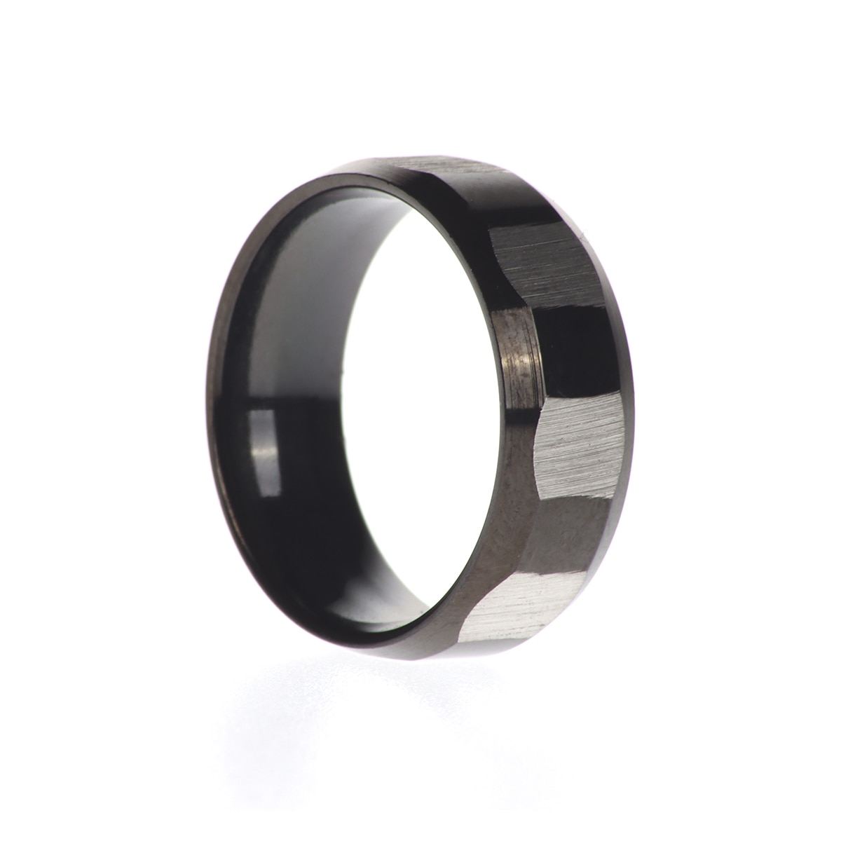 Anillo Acero Facetado Moderno Elegancia Level 26 Hombre