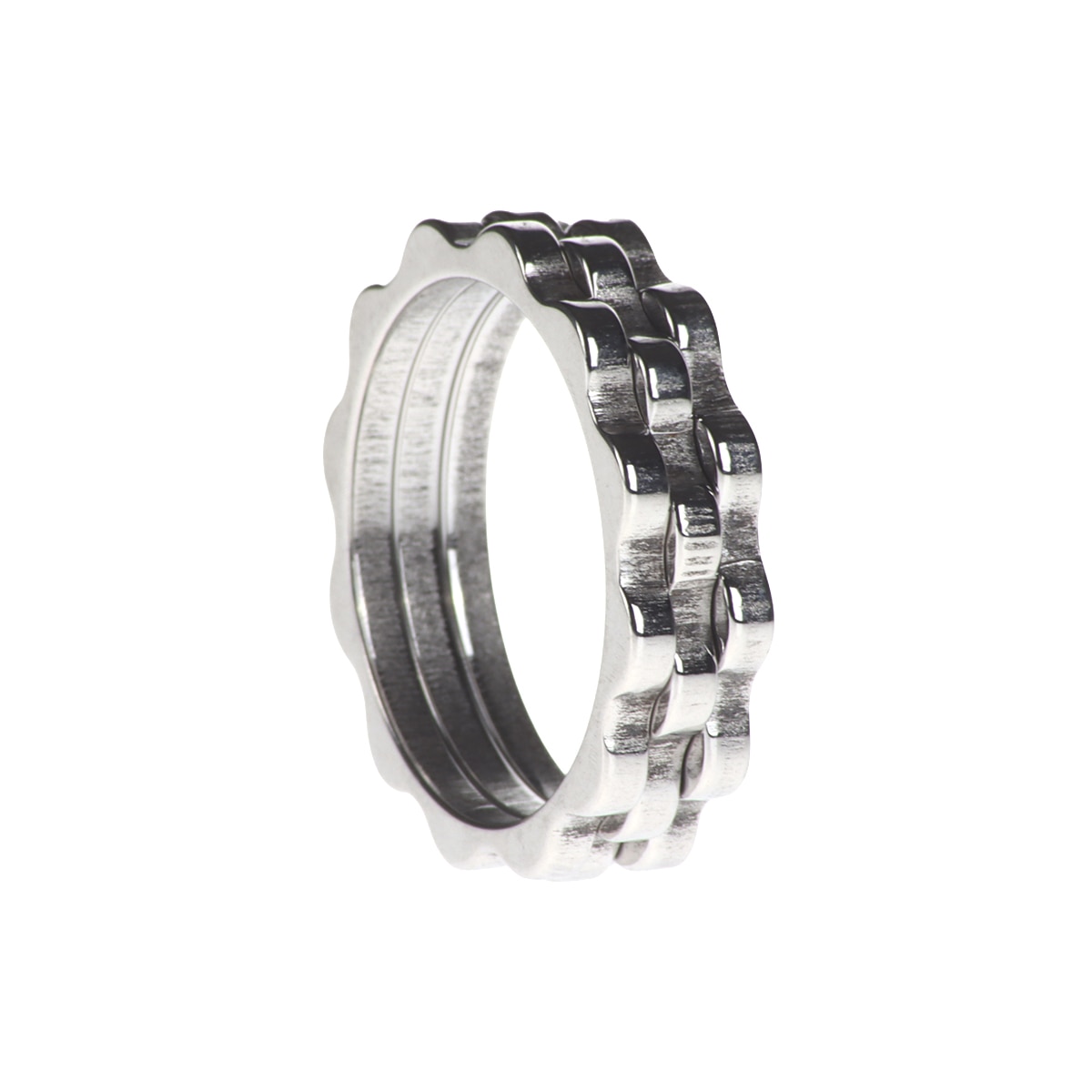 Anillo Acero Extensible Diseño Moderno Level 26 para Hombre