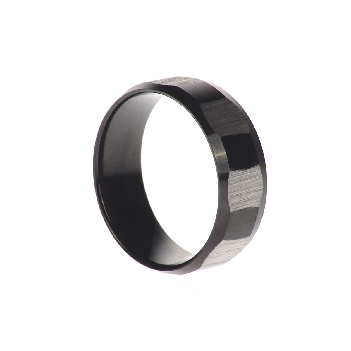 Anillo de Acero Facetado Level 26 para Hombre
