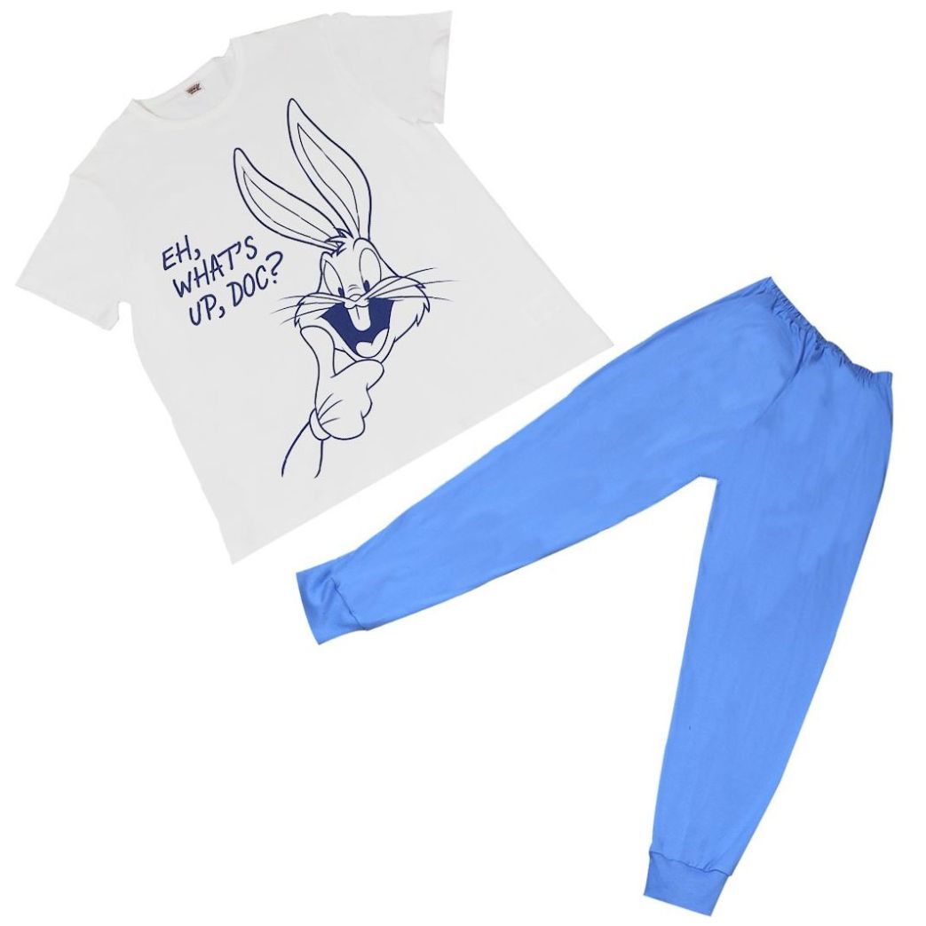 Pijama de Playera y Pantalón con Diseño Looney Tunes para Hombre
