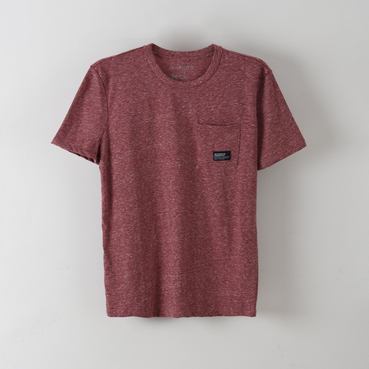 Playera Jaspeada Regular Fit Jeanious Cuello Redondo para Hombre