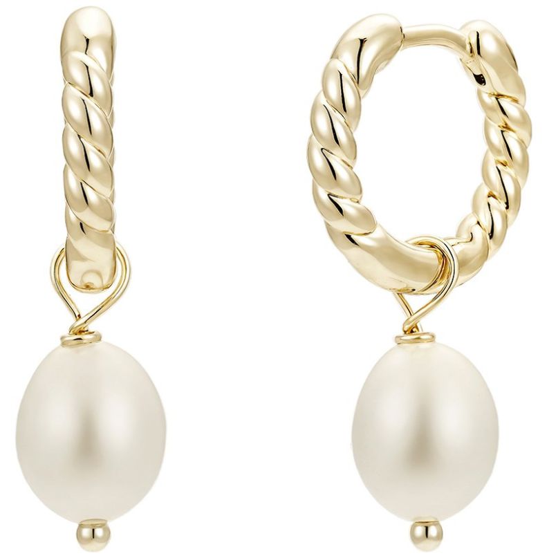 Aretes Par Huggies con Perla Dímelo con Amor