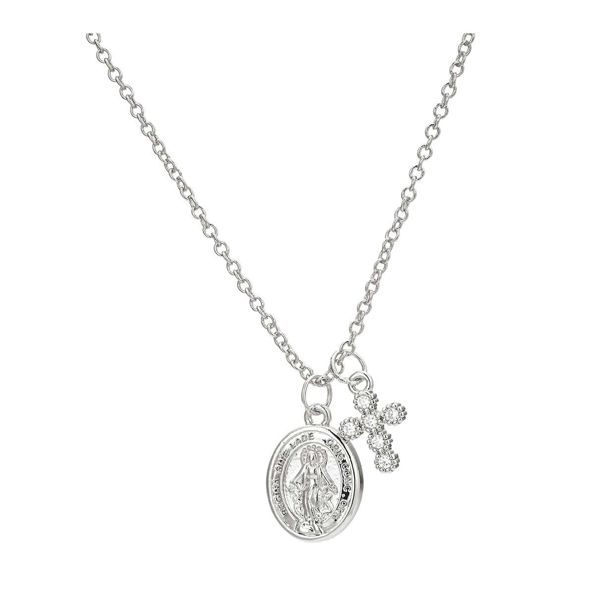 Collar Virgen Milagrosa con Cruz  Dímelo con Amor