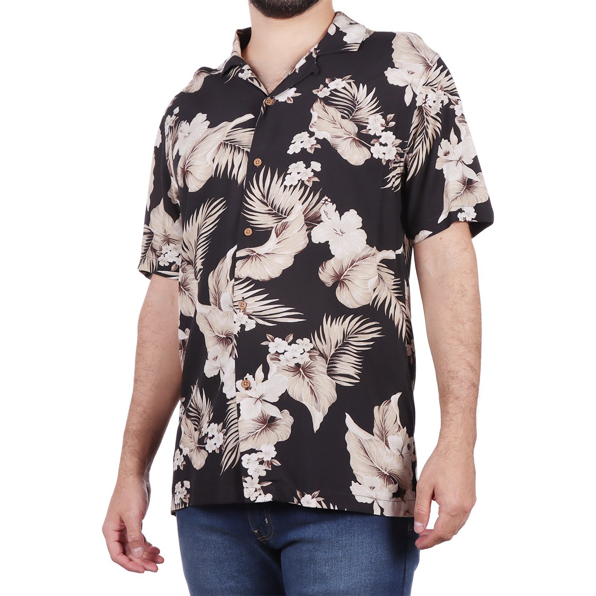 Camisa Floral Manga Corta Viscosa Tropical Fukka Hombre