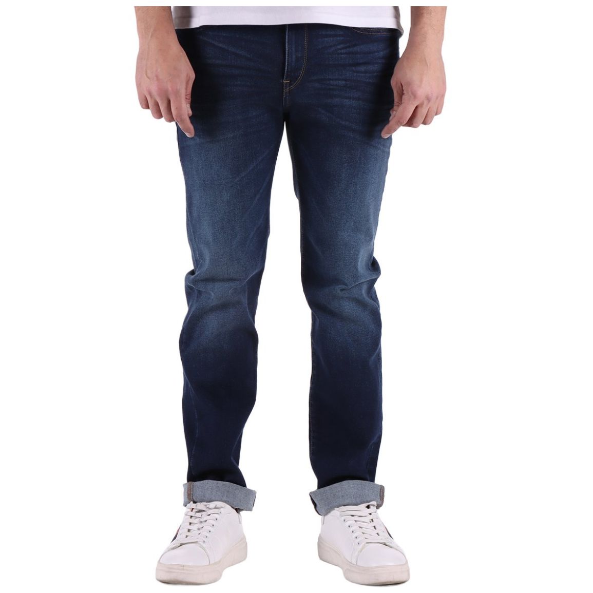 Jeans Ajuste Regular Desgastado Silver Plate para Hombre