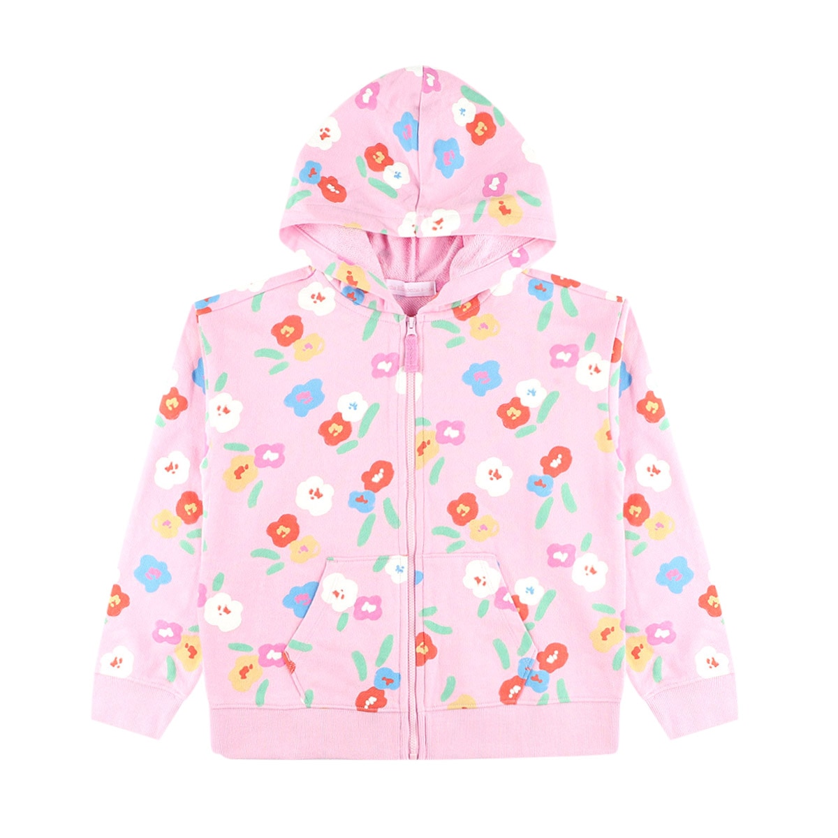 Sudadera con Capucha Estampada Flores Bethaelizabetha para Niña