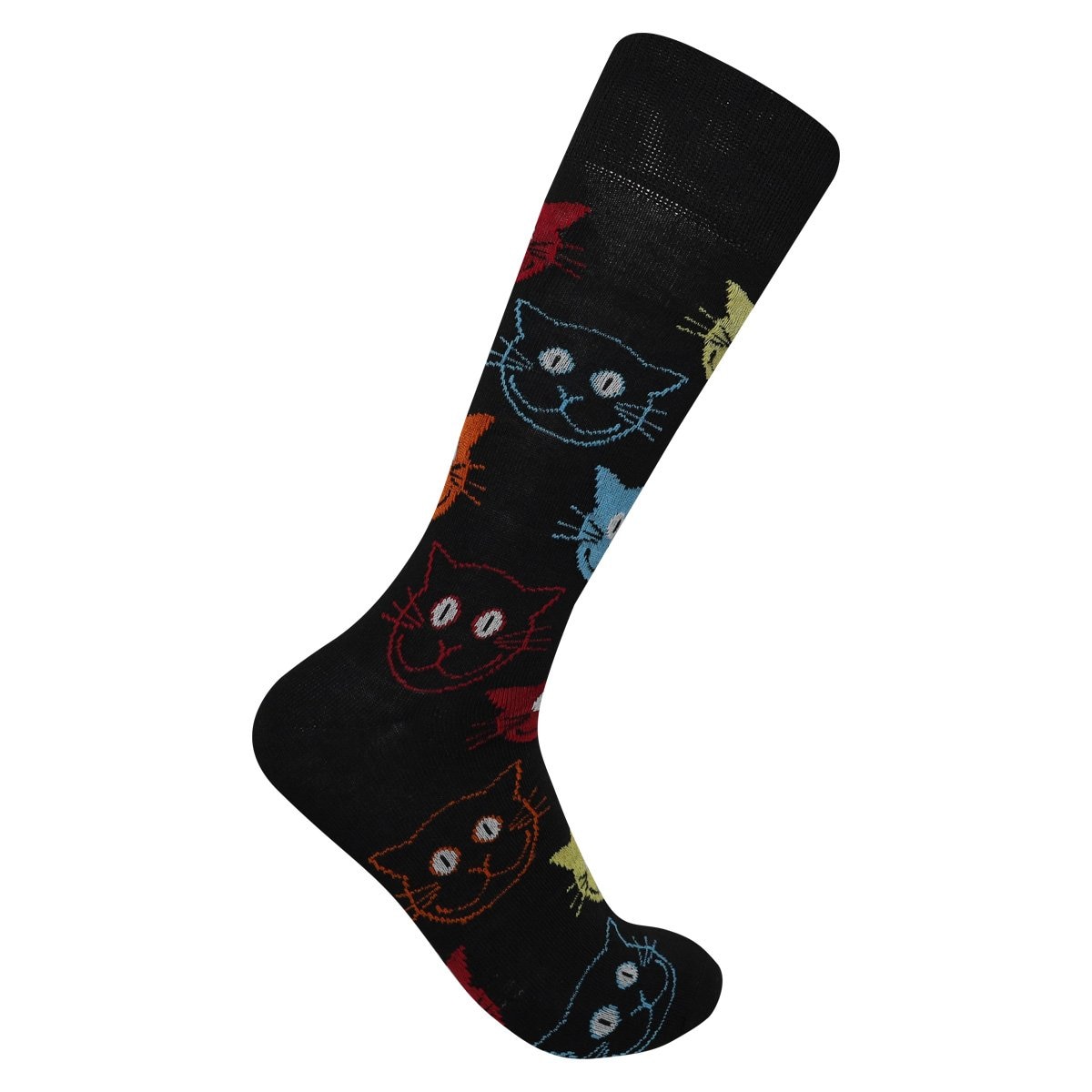 Calcetín Diseño Caras de Gato Florsheim en Poliespun para Hombre