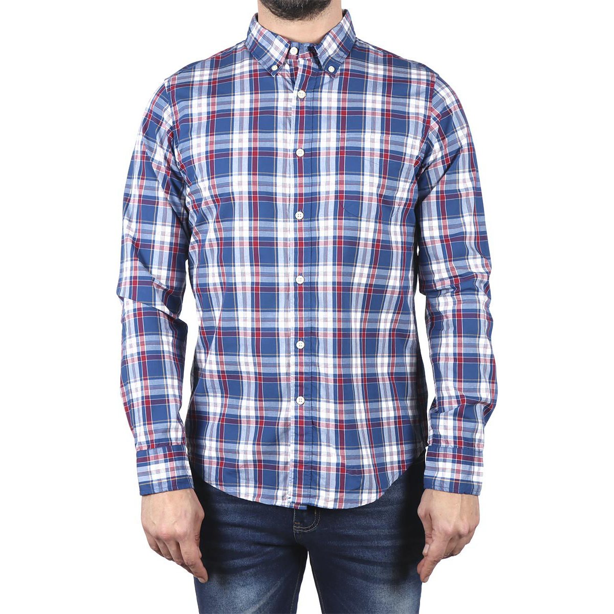Camisa Cuadros Manga Larga Algodón J.opus para Hombre