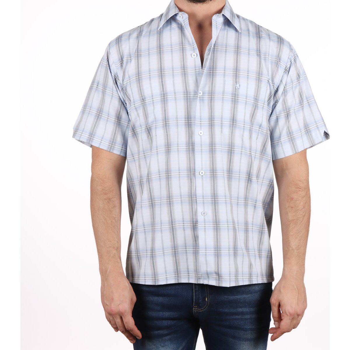 Camisa Cuadros Algodón Poliester Manchester para Hombre