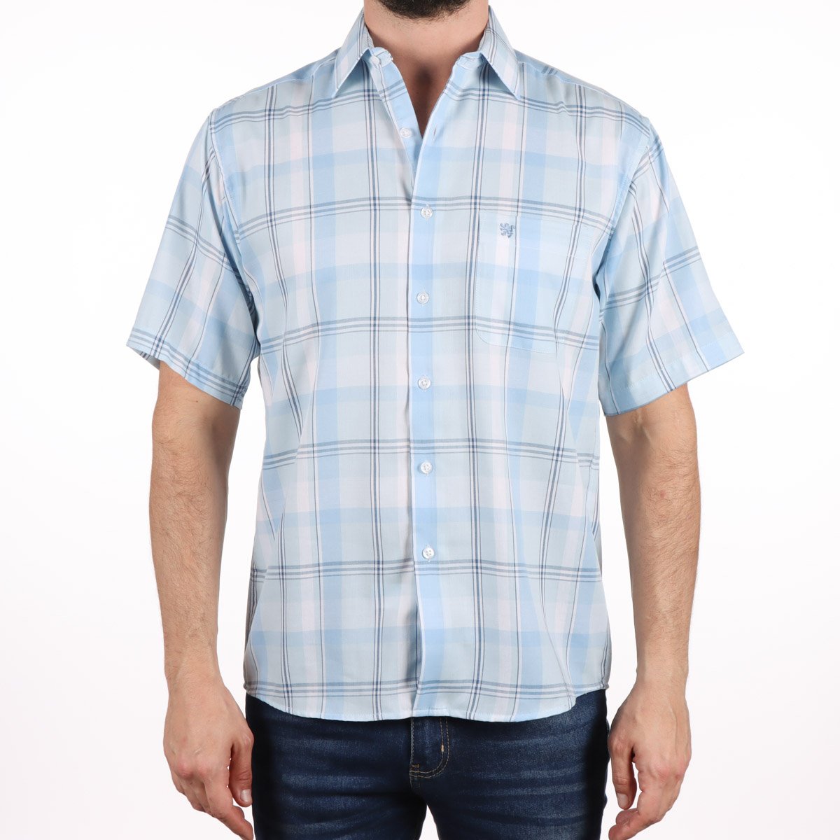 Camisa Cuadros Manga Corta Manchester para Hombre