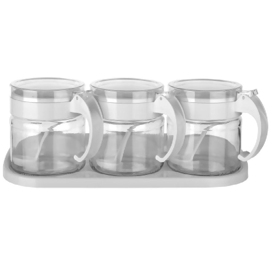 Juego de Especiero Vidrio con Cuchara 300 Ml