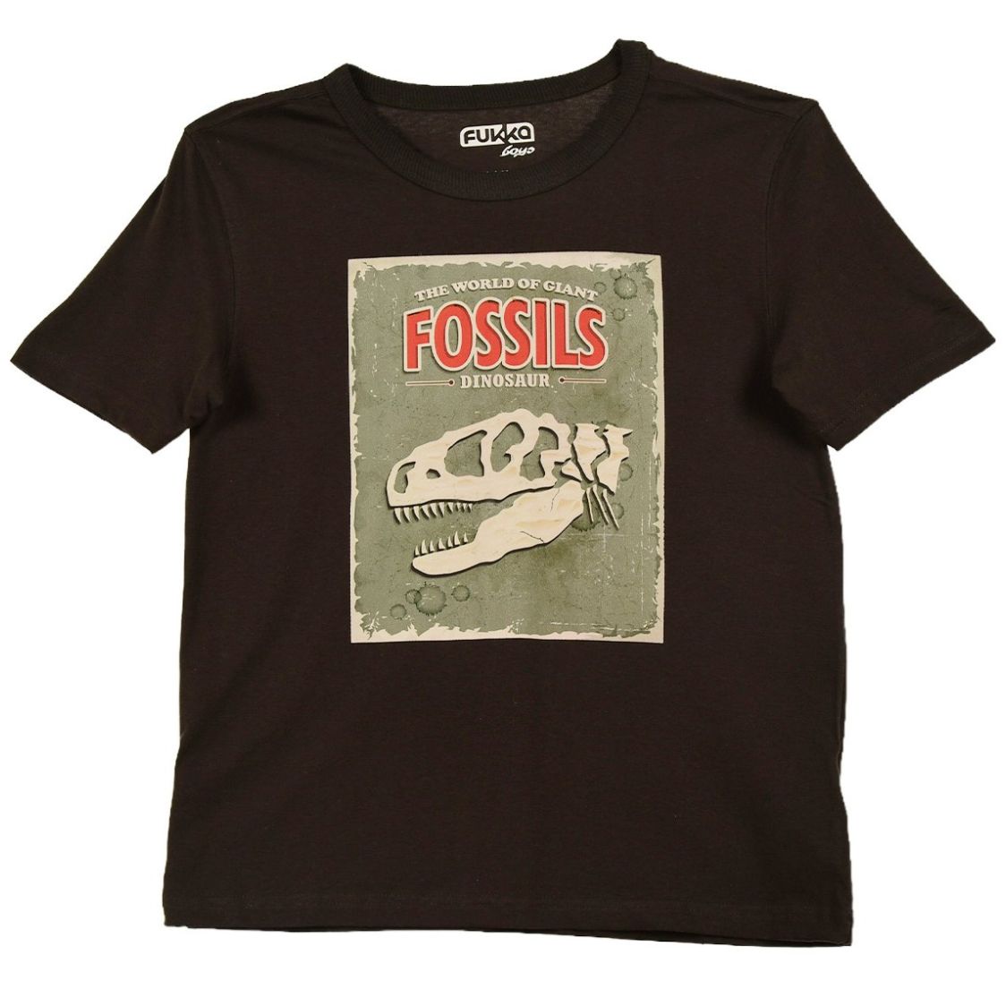 Playera Estampado Dinosaurio Cuello Redondo Fukka Niño