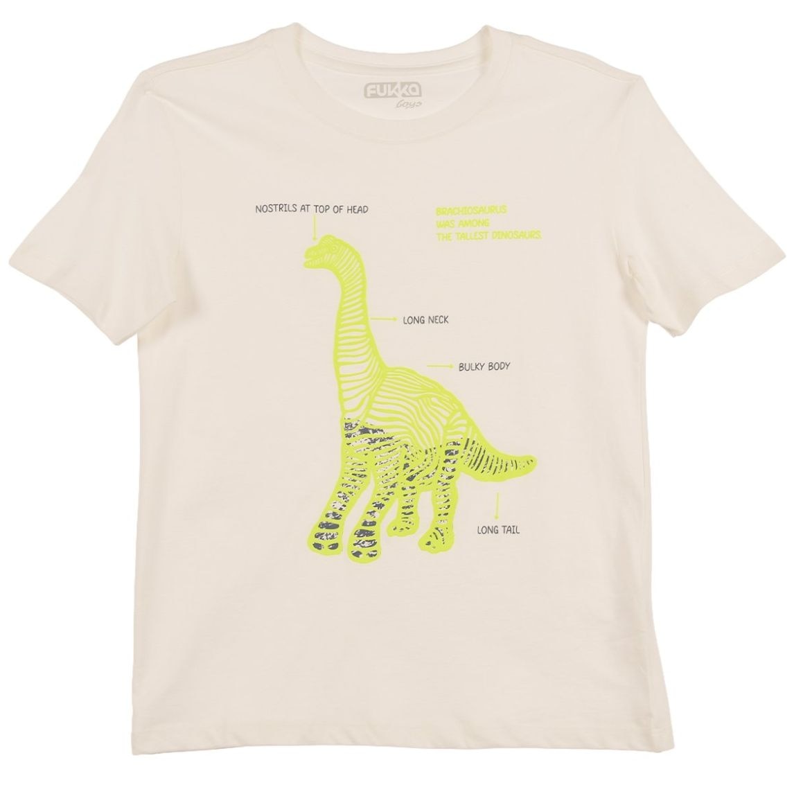 Playera Dinosaurio Gráfico Manga Corta Fukka para Niño