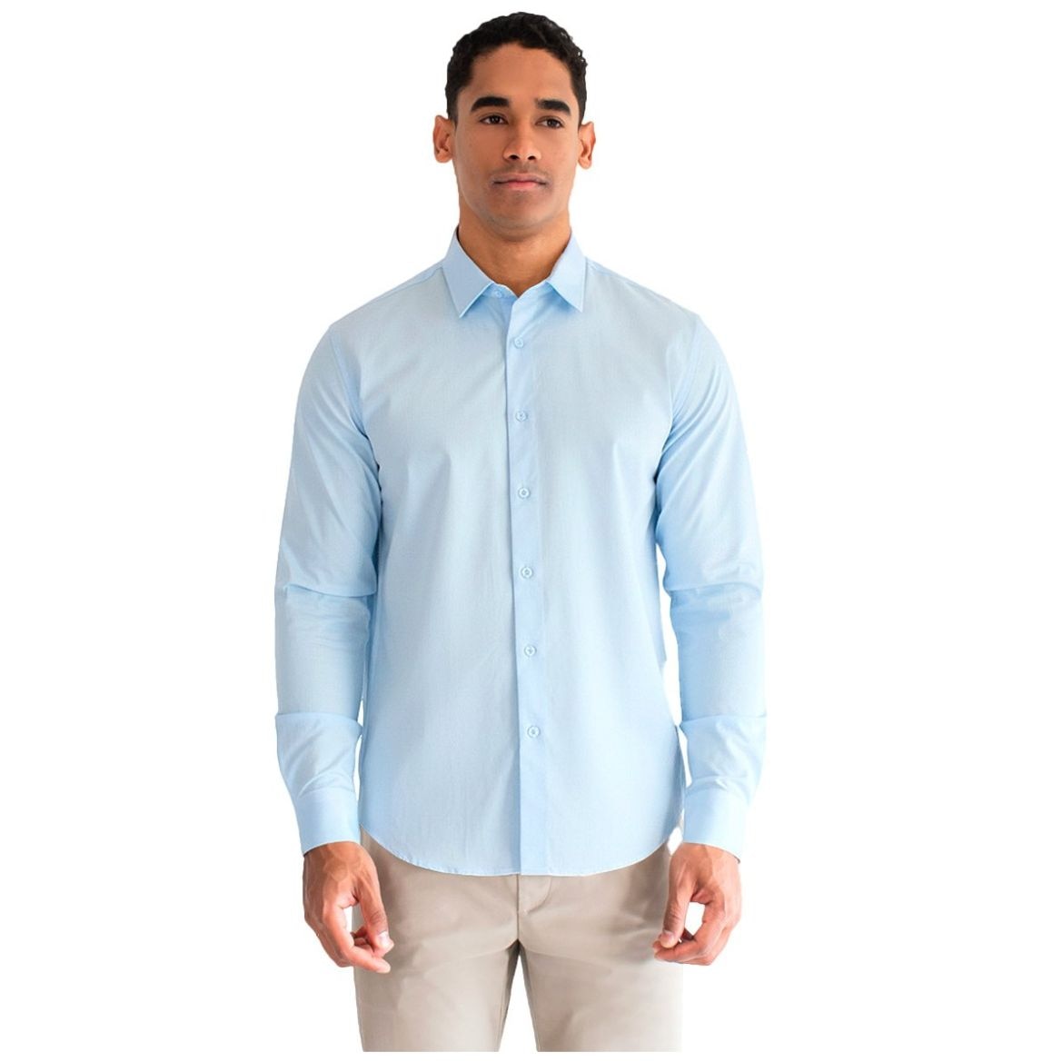 Camisa Regular Fit Generra Manga Larga para Hombre