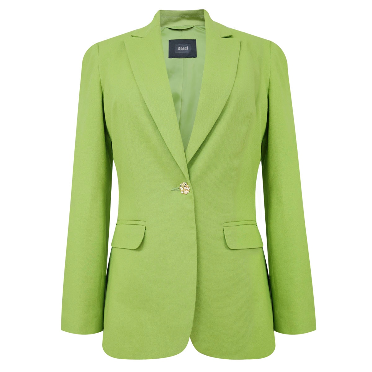 Blazer de Corte Sastre en Color Verde Lima Basel para Mujer