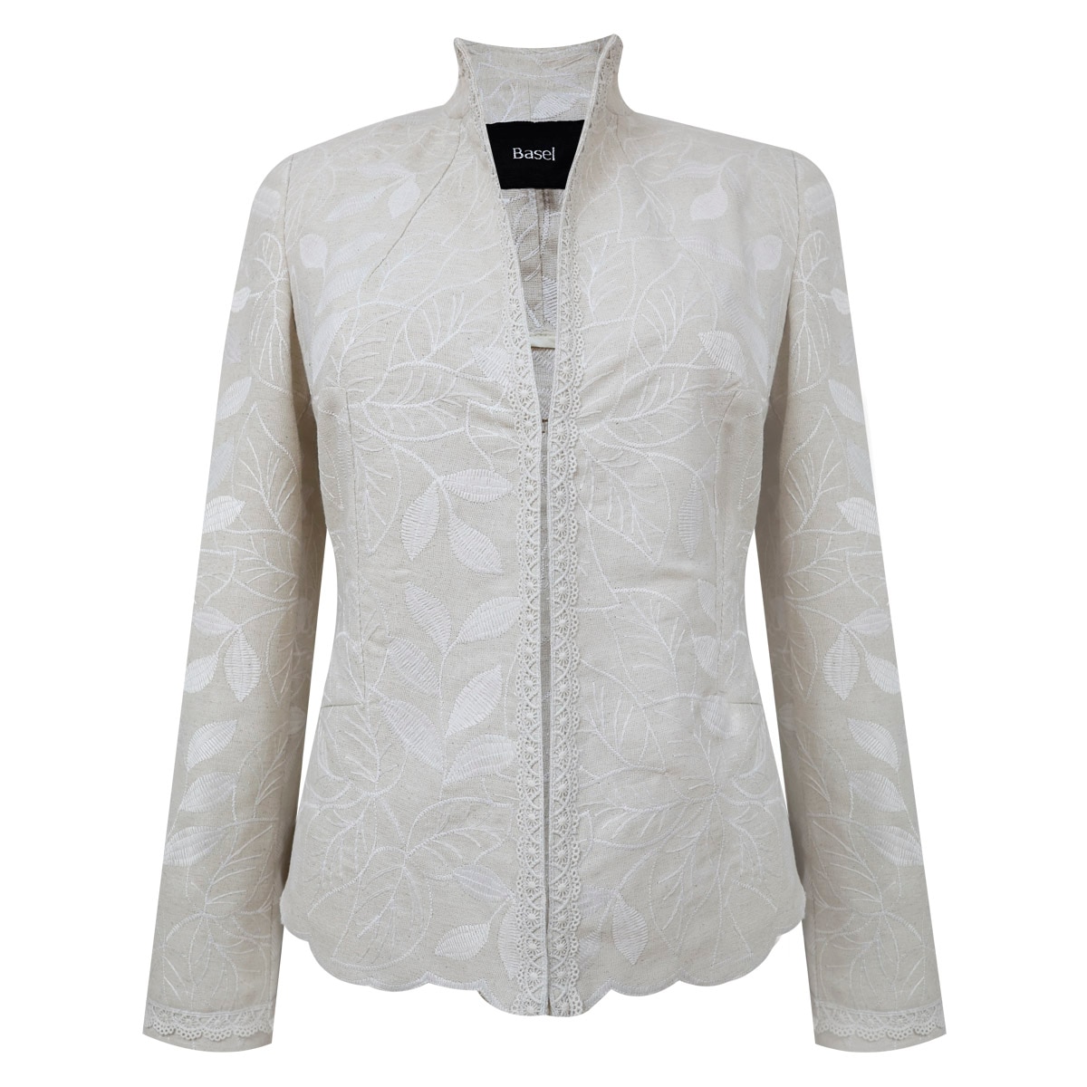 Saco de Estilo Étnico con Cuello Mao Basel para Mujer