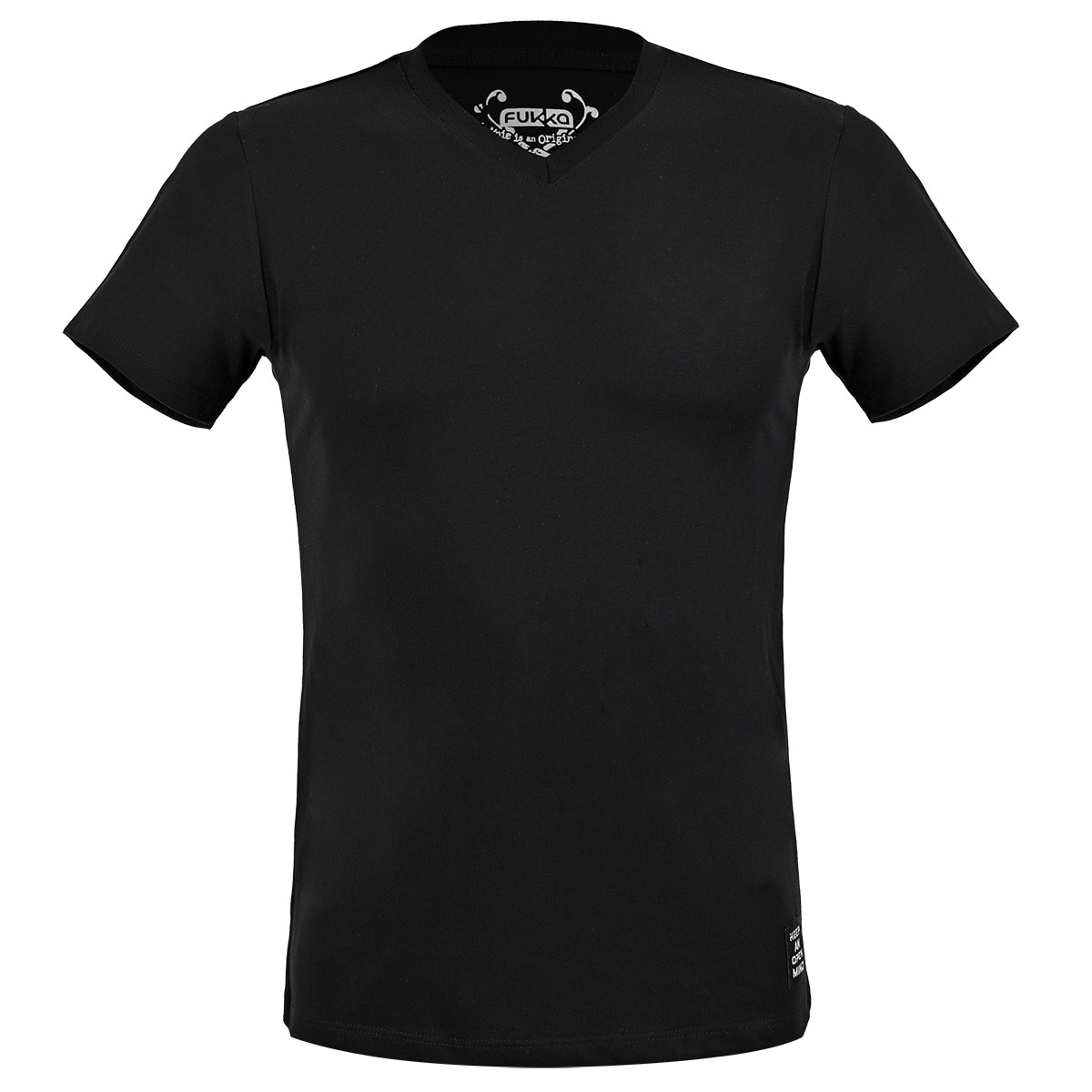 Playera Regular Fit Cuello V Fukka Manga Corta para Hombre