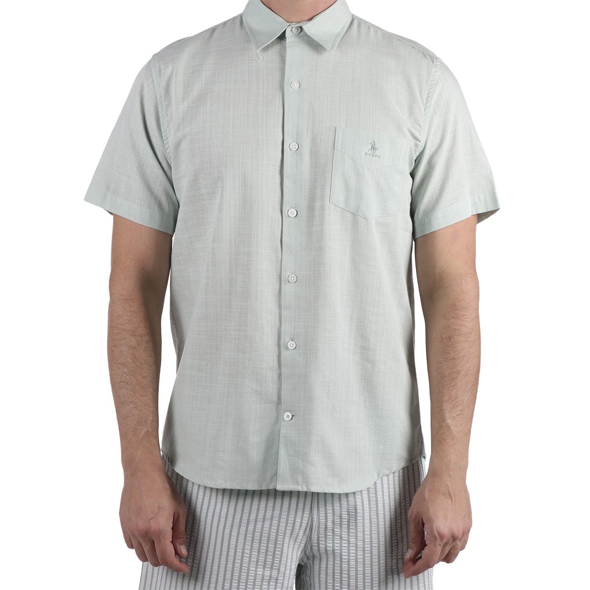 Camisa Manga Corta Textura Casual Polo Club para Hombre