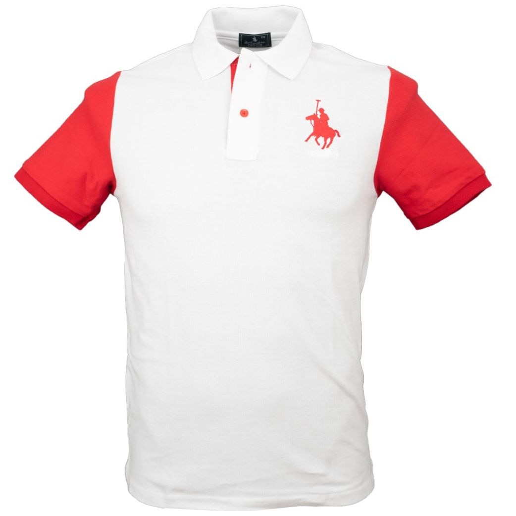 Playera Polo Manga Corta Contraste Polo Club para Hombre