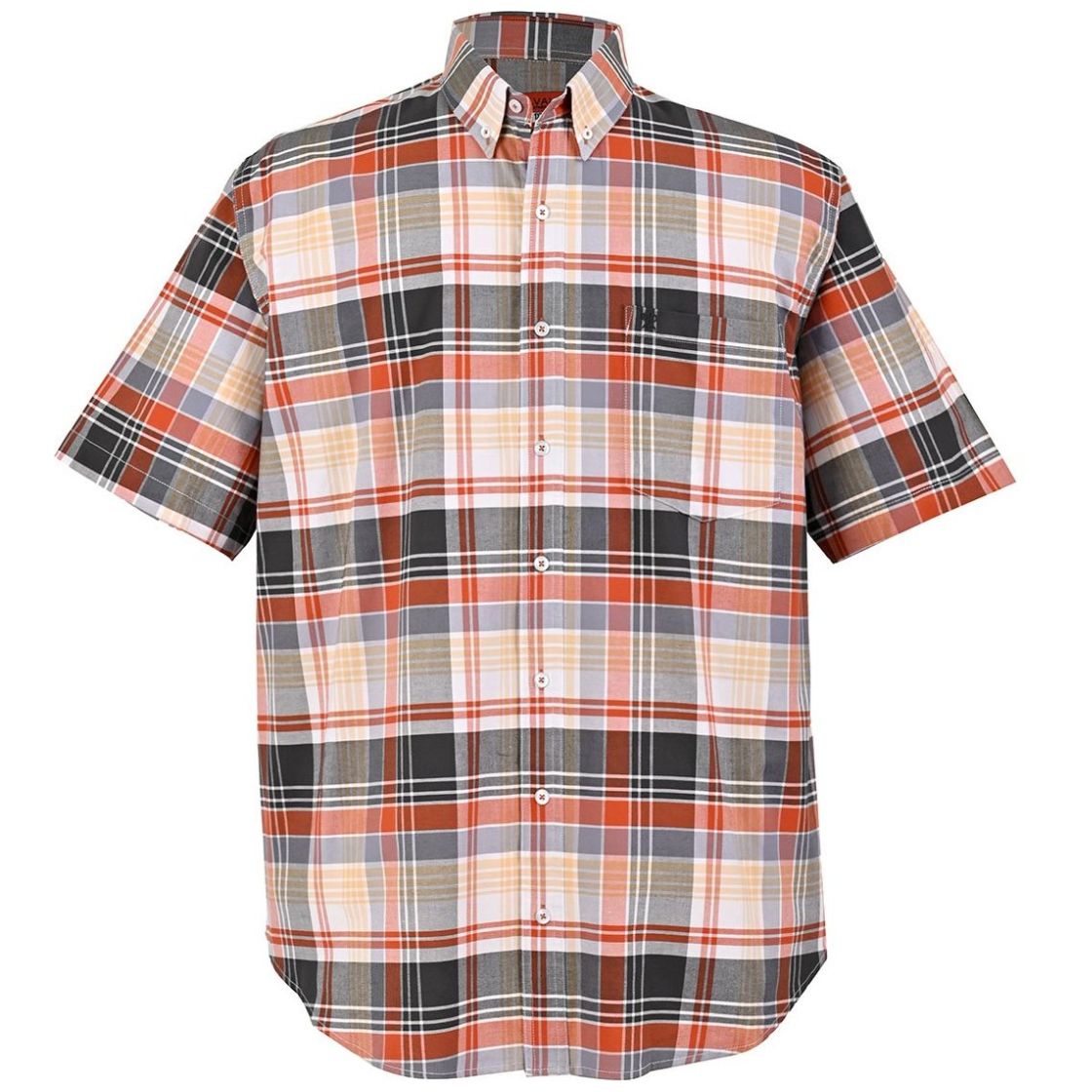 Camisa Cuadros Cavalatti Manga Corta para Hombre Plus