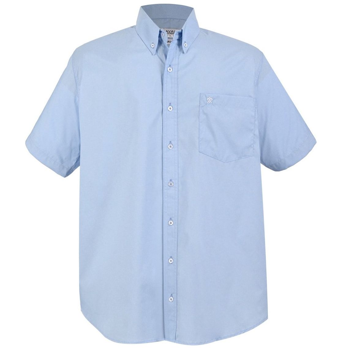 Camisa Lisa Cavalatti Manga Corta para Hombre Plus
