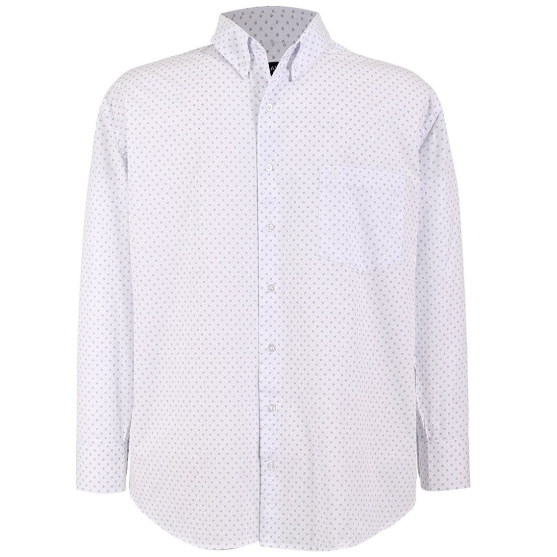 Camisa Estampada Cavalatti Manga Larga para Hombre Plus