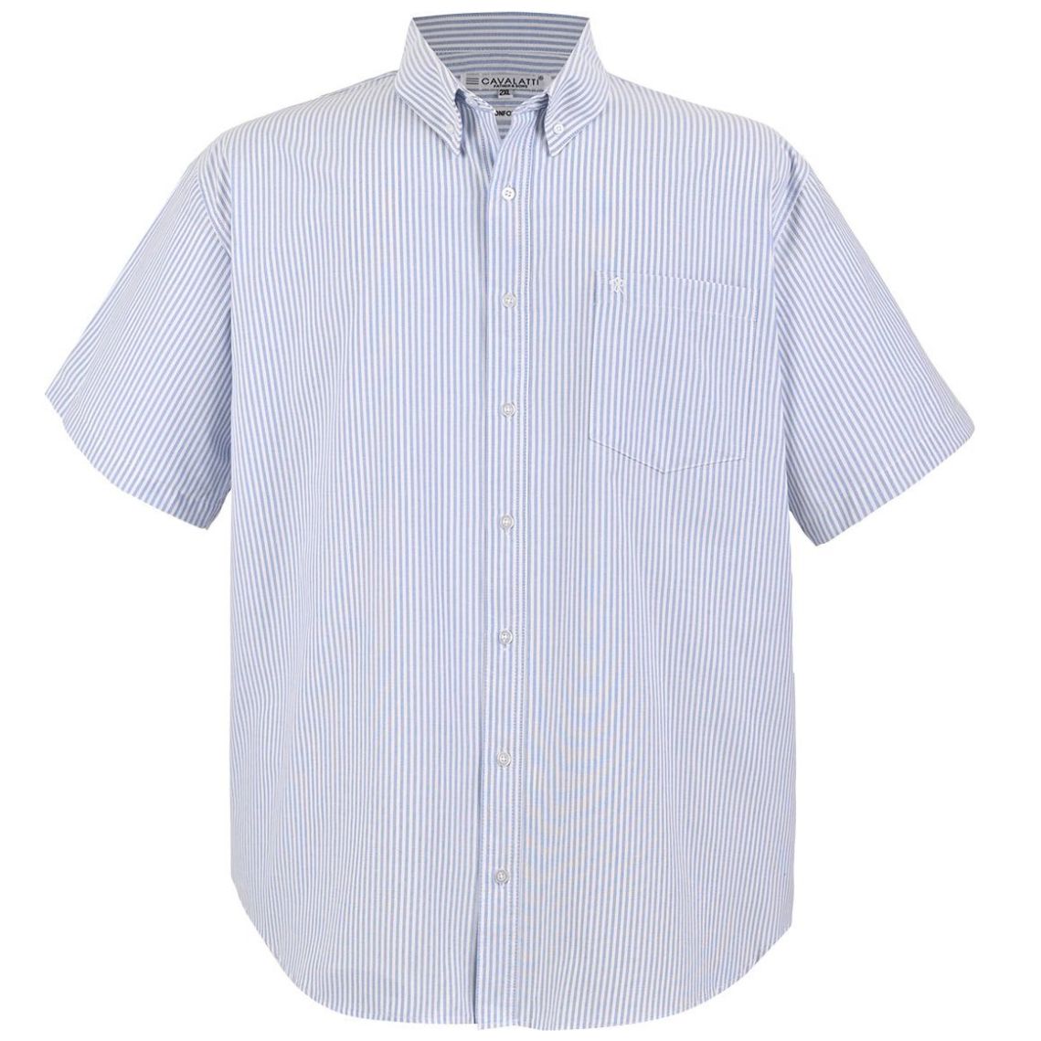 Camisa Rayas Cavalatti Manga Corta para Hombre Plus