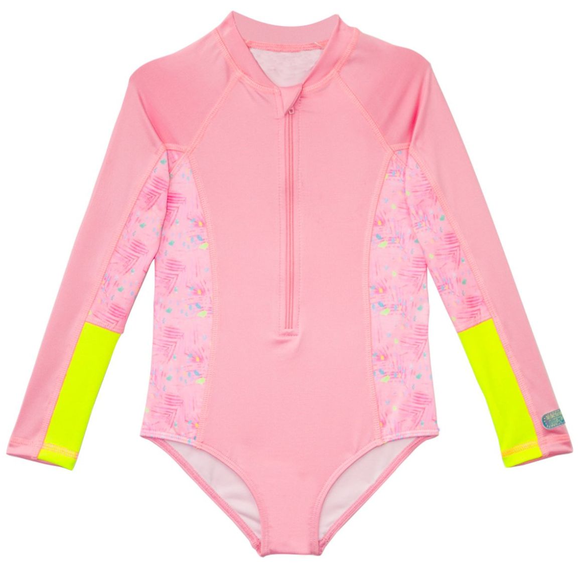 Traje de Baño 1 Pieza Bikini Henley Manga Larga Skysoul para Niña