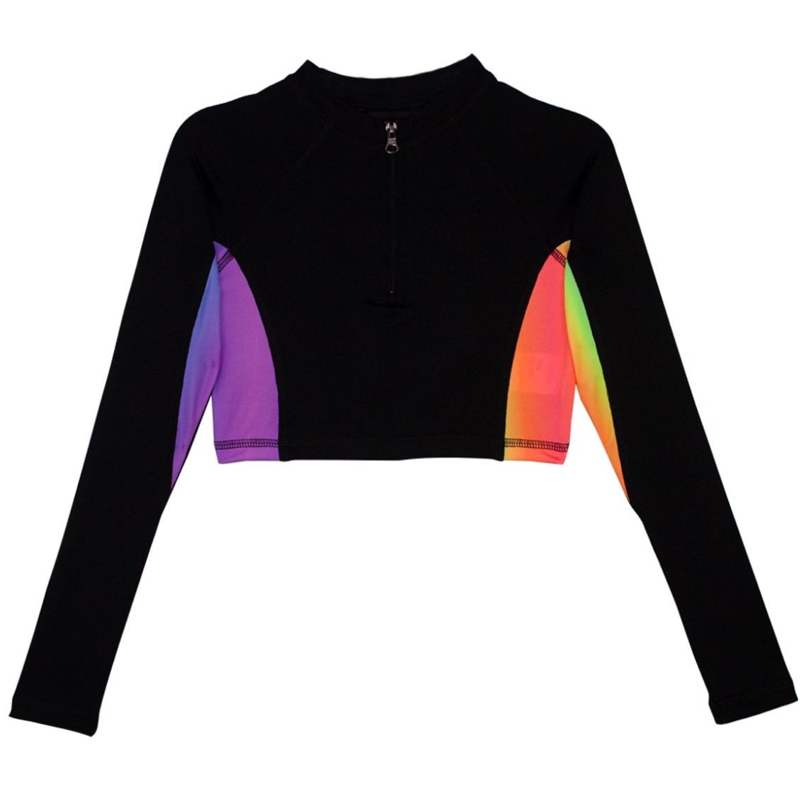 Traje de Baño Crop Ccierre Manga Larga Skysoul para Niña